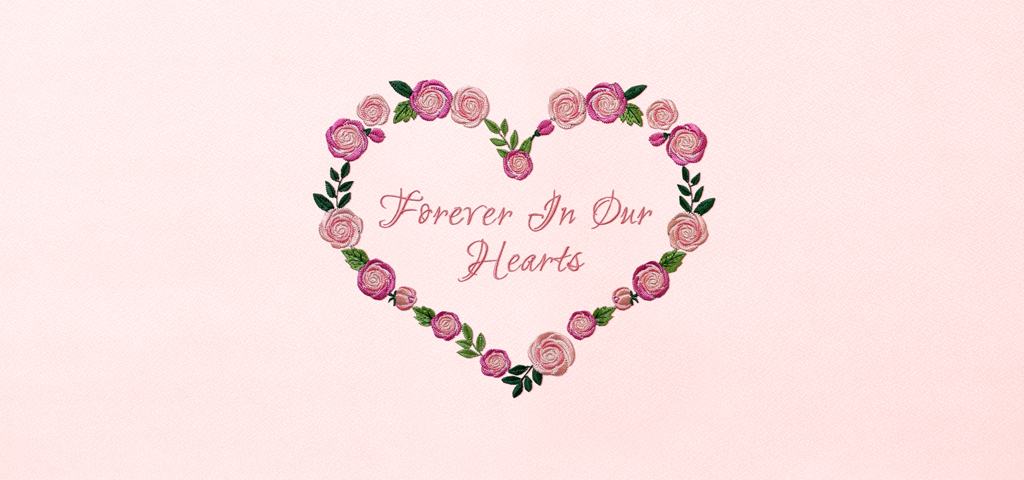 Forever in Our Hearts Pink Faux